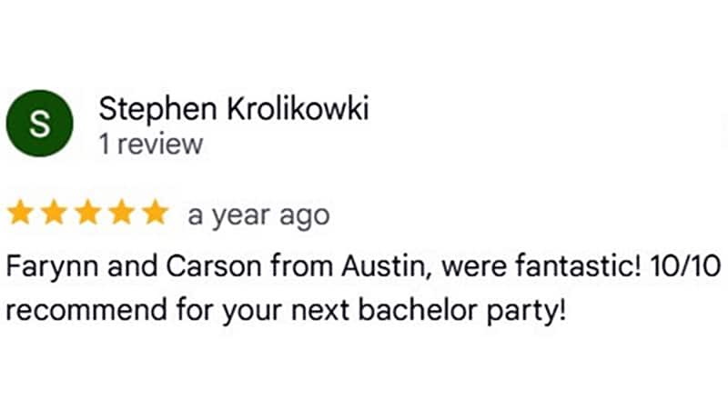 Google client review