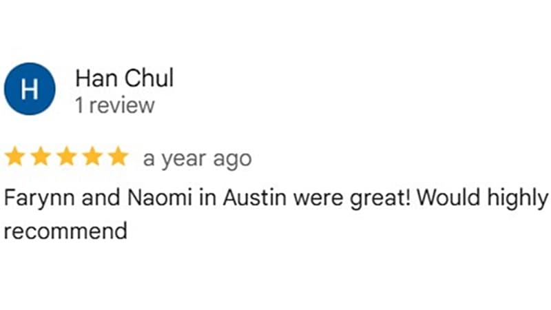 Google client review