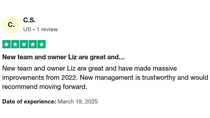 Trustpilot client review