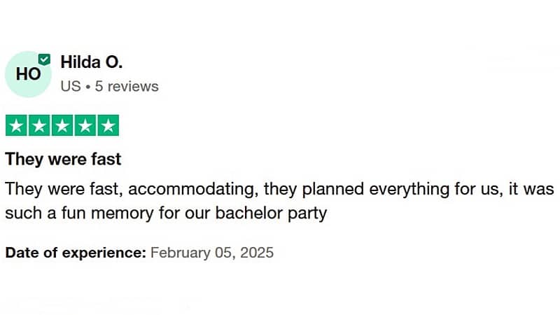 Trustpilot client review