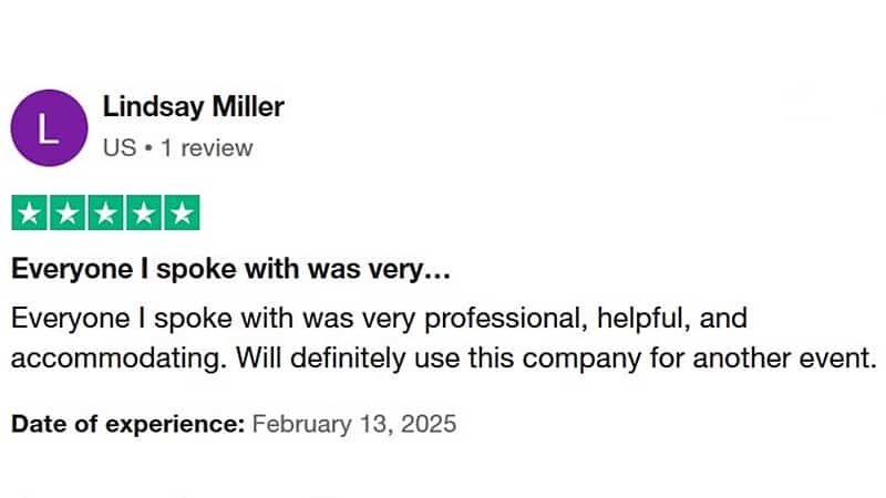 Trustpilot client review