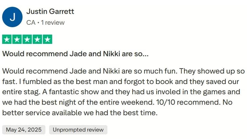 Trustpilot client review