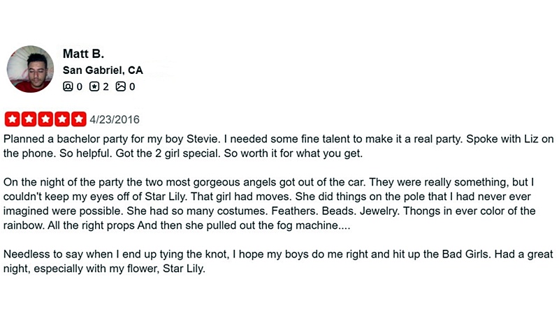 Yelp client review