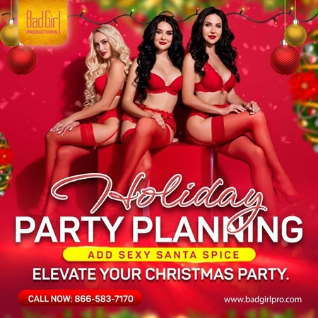 Sexy Santa party entertainers.